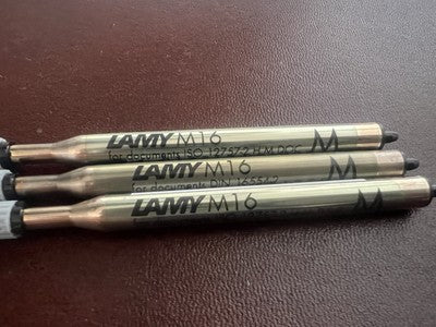 Lamy Recharge Stylo-Plume Sphère M16 Moyen Encre Noir 3 Pièces Recharge