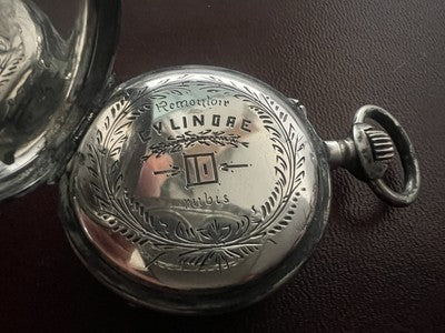 Montre De Poche ARGENT 800 Femme À Reviser Pièces Vintage REMONTOIR 2 