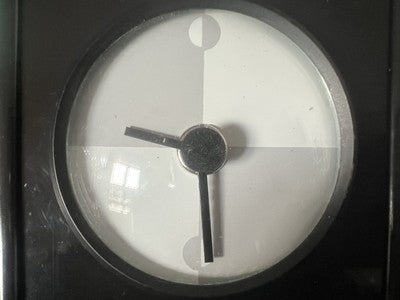 🔴 BRIO TIME Wanduhr mit Barometer und Hygrometer, schwarz, Eisen, Vintage 