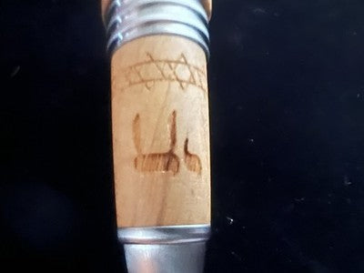 🔴 MONTEGRAPPA Peace Kugelschreiber aus Olivenholz mit hebräischen Gravuren, limitierte Auflage 