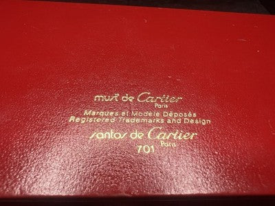 🔴 CARTIER fodero occhiali SANTOS 701 astuccio custodia numero seriale ORIGINALE