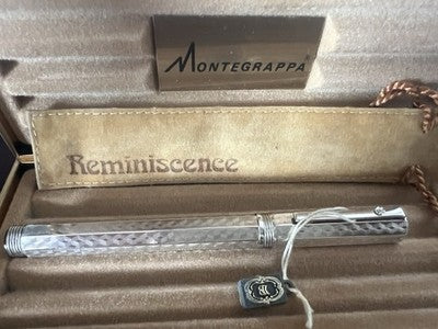 Red Montegrappa Fountain Pen Reminiscence Silver 925 Diamond Limited Edition