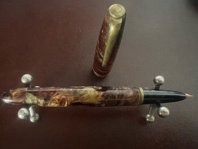 🔴 Penna stilografica celluloide pennino aereodinamico scrive vintage '50