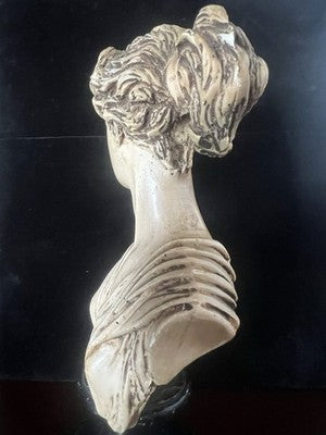 Artemis Diana Buste Tête Déesse Romaine Grec Statue Sculpture Marbre Vintage