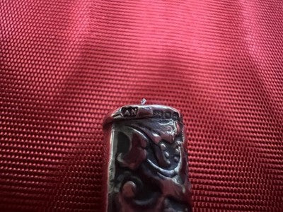 🔴 Penna scrivania argento 925 punzoni inglesi Sheffield 1915 ORIGINALE vintage
