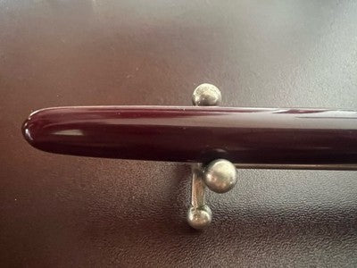 Pen Fountain Pen Bordeaux Mechanism A Piston F Marking Vintage 1950