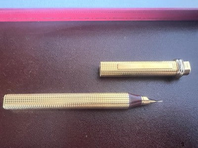 🔴 CARTIER penna stilografica Vendome Trinity placcata oro pennino F cartucce