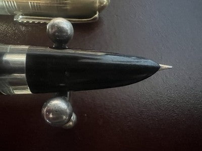 Zenith Extra Fountain Pen Plated Gold 18K Chiseled Button Filler Vintage