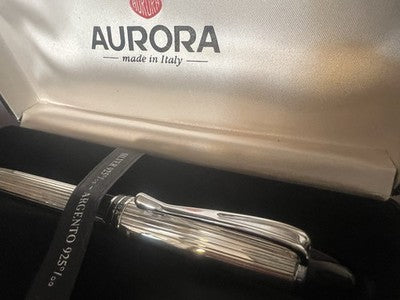 Aurora Stift Kugel Ipsilon Silber Fest 925 Modell B34 Neu NOS 