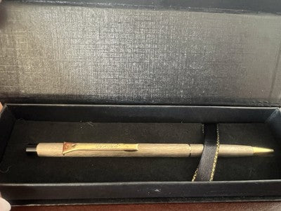 🔴 PELIKAN penne sfera pulsante scatto metallo dorato opaco vintage