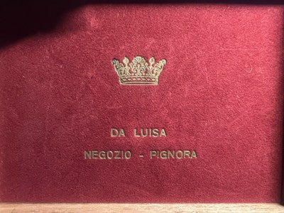 🔴 Scatola box orologio DA LUISA legno rossa interno floccato 16,5x12,5 vintage