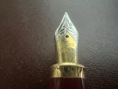 🔴 REFORM penna stilografica bordeaux cappuccio guillocchè M Germany vintage