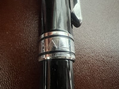 Balenciaga Stift Kugel Lack Schwarz Leisten Chrom Schreibt 