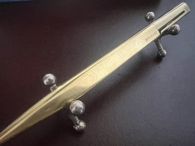 🔴 BULGARI Eccentric Twist gold-plated ballpoint pen with case, vintage writing