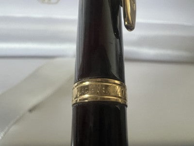 🔴 WATERMAN penna sfera lacca marmorizzata placcata oro scrive con astuccio