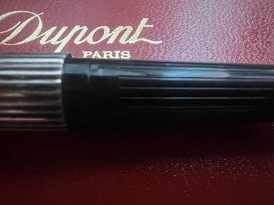 🔴 DUPONT penna stilografica ARGENTO 925 pennino ORO 18 carati no cappuccio