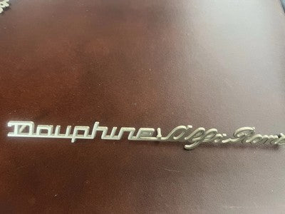 🔴 Alfa Romeo DAUPHINE stemma auto emblema fregio targhetta metallo 2 pz VINTAGE
