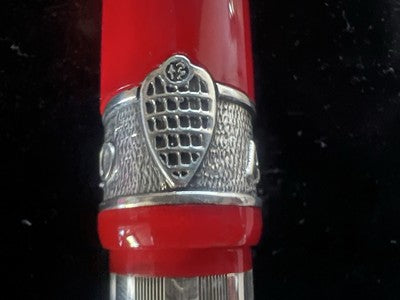 🔴 DELTA penna stilografica Alfa Romeo Giulietta rossa Argento 925 e ORO 18 KT M