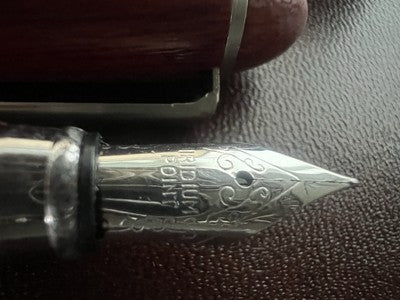 🔴 Penna sfera stilografica tagliacarte LEGNO Iridium 7 scrivono vintage