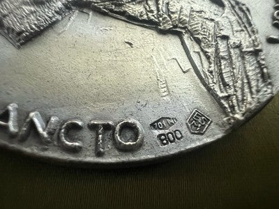 🔴 VATICANO medaglia ARGENTO 800 Papa PAOLO VI ANNO XIII fior di conio FDC