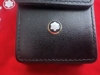 🔴 MONTBLANC custodia penna stilografica e sfera Meisterstuck pelle 2-3 posti