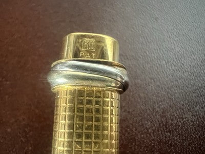 🔴 CARTIER penna stilografica Vendome Trinity placcata oro pennino F cartucce