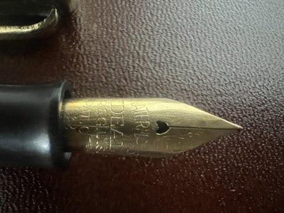 🔴 WATERMAN'S penna stilografica 52 placcata pennino ORO a leva scrive vintage