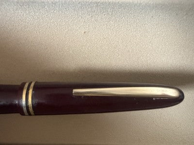 Mill France Stylo-Plume Stylo à Plume Celluloid Bordeaux F Écrit Vintage '50