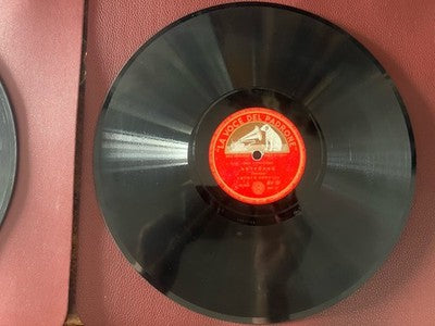 🔴 Dischi LA VOCE PADRONE 78 giri ceralacca Non ti scordar di me grammofono 3Pz