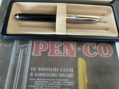 🔴 PEN-CO Füllfederhalter, 53er Diamantfeder, 14 Karat Gold, Vintage Penco E