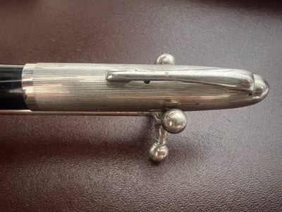 Lus Stift Füllfederhalter 59 Schwarz Mit Kapuze Chrom Schreibt Vintage 1950 N. 