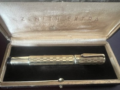 Zenith Extra Füllfederhalter Einziehfahrwerk Vergoldet Gold 18K Brett Vintage'