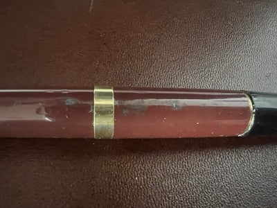 🔴 Penna stilografica scrivania a pulsante + penna a sfera stilofori vintage