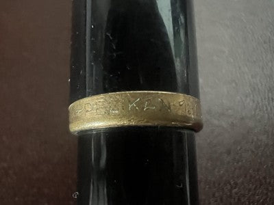 🔴 PELIKAN 120 penna stilografica verde nera a pistone oblò pennino F scrive