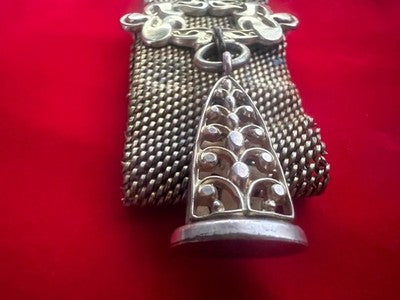 🔴 CATENA orologio tasca vittoriana con sigillo vergine pinchbeck antica 1800 N4