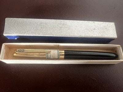 🔴 MEILOR penna stilografica pennino ORO 14KT Soennecken eG vintage '45 NOS