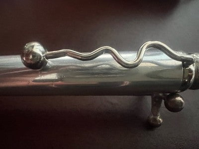 Jean Pierre Lepine Stylo-Plume Sphère Zig Zag Français Chrome Écrit Vintage 