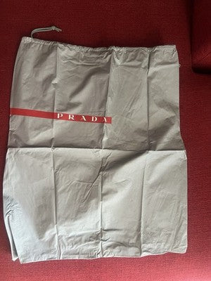 🔴 PRADA sacche borsa scarpe anti polvere o viaggio PVC originali 2 PEZZI