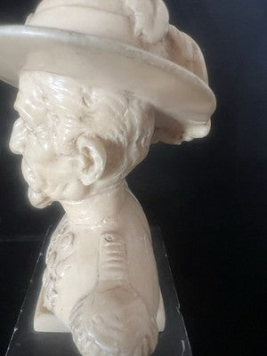 Lamaromora Statue Skulptur Büste General Gründer Bersaglieri h15 Vintage 