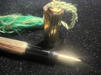 🔴 CIRENE penna stilografica retrattile pennino ORO restauro per ricambi vintage