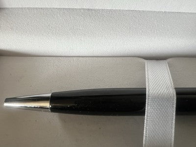 Balenciaga Stift Kugel Lack Schwarz Leisten Chrom Schreibt 