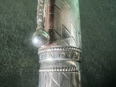 Elmo Stylo-Plume Stylo à Plume Argent 800 Rétractable Montegrappa Marche Rétro