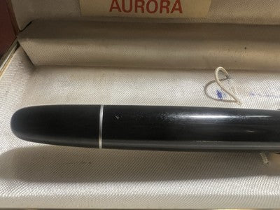 🔴 AURORA penna stilografica 88 pistone pennino ORO M scrive vintage 565435