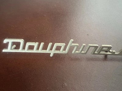 🔴 Alfa Romeo DAUPHINE stemma auto emblema fregio targhetta metallo 2 pz VINTAGE