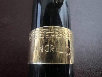 🔴 ANDRE' DENIS penna stilografica lacca nera pennino 8 con cartucce