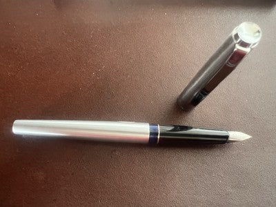 🔴 PELIKAN penna stilografica P479 pennino cromato F a cartuccia scrive vintage