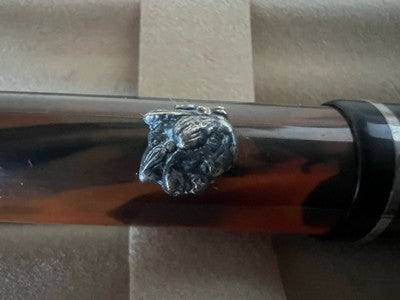 🔴 CHEVIGNON penna stilografica marmorizzata Parigi a cartuccia scrive vintage