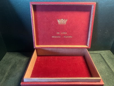 Box Watch Da Luisa Wood Red Internal Flocked 16, 5x12, 5 Vintage