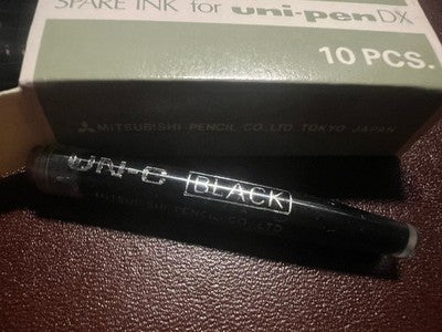 🔴 UNI-PEN DX cartucce ricambio UN-C Black MITSUBISHI confezione 10 PCS vintage