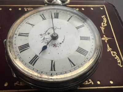 🔴 Orologio tasca ARGENTO 800 donna da revisionare parti vintage Chiavetta 9